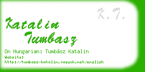 katalin tumbasz business card
