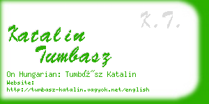 katalin tumbasz business card